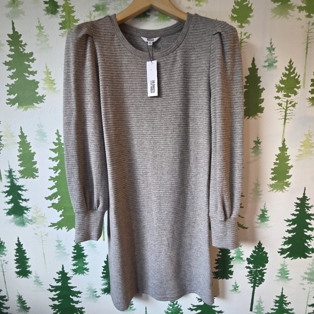 BB Dakota by Steve Madden Heather Gray Knit Dress